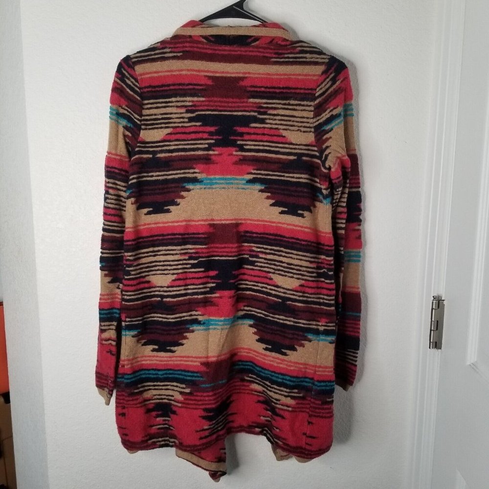 Lucky Brand Aztec Drape Long Sleeve Cardigan Size Medium - Picture 7 of 9